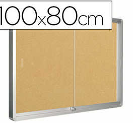 vitrine-q-connect-cadre-alumin-ium-fond-liege-portes-coulissantes-mathacrylate-serrure-fixation-mur-9f-a4-100x80x6cm