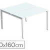 BENCH PAPERFLOW 2 PERSONNES PL ATEAU 80X160CM PIEDS ACIER APOXY BLANC PLATEAU BLANC BENCH PAPERFLOW 2 PERSONNES PL ATEAU 80X160CM PIEDS ACIER APOXY BLANC PLATEAU BLANC