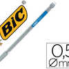 PORTE-MINE BIC MATIC CLASSIC 0 .5MM EMBOUT GOMME CORPS TRANSPARENT INTARIEUR GRIS AGRAFE COLORAE 3 MINES HB