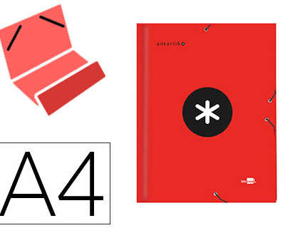 trieur-liderpapel-antartik-carton-rembord-12-compartiments-lastiques-coloris-rouge
