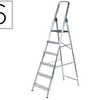ESCABEAU Q-CONNECT ALUMINIUM 5 10X1203X1895MM 6 MARCHES 6.10KG POIDS MAXIMUM SUPPORTA 150KG ESCABEAU Q-CONNECT ALUMINIUM 5 10X1203X1895MM 6 MARCHES 6.10KG POIDS MAXIMUM SUPPORTA 150KG
