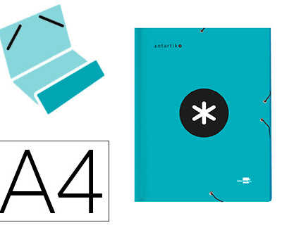 trieur-liderpapel-antartik-carton-rembord-12-compartiments-lastiques-coloris-turquoise