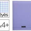 CAHIER PIQUA CLAIREFONTAINE CO UVERTURE POLYPROPYLENE TRANSPARENTE A4+ 24X32CM 96 PAGES 90G SAYES COLORIS VIOLET