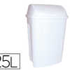 COLLECTEUR PLASTIQUE POLYPROPYLÈNE 34,6X27,8X51,1CM DOUBLE REBORD COUVERCLE FLIP FLAP LARGE ANGLE OUVERTURE 25L