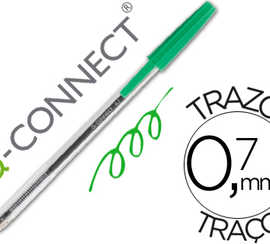 stylo-bille-q-connect-acriture-moyenne-0-7mm-encre-classique-bille-indaformable-capuchon-couleur-encre-vert