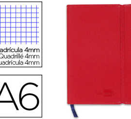 carnet-liderpapel-couverture-s-imili-cuir-encoll-e-a6-105x148mm-70g-m2-120f-4x4mm-fermeture-lastique-coloris-rouge