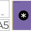 CAHIER SPIRALE LIDERPAPEL SÉRI E ANTARTIK A5 UNI COUVERTURE REMBORDÉE 120F 100G MICRO-PERFORÉES BANDES 6 TROUS VIOLET CAHIER SPIRALE LIDERPAPEL SÉRI E ANTARTIK A5 UNI COUVERTURE REMBORDÉE 120F 100G MICRO-PERFORÉES BANDES 6 TROUS VIOLET