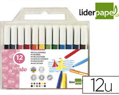 feutre-coloriage-liderpapel-ju-mbo-longueur-acriture-800m-pointe-nylon-5mm-diametre-atui-plastique-12-unitas