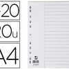INTERCALAIRE Q-CONNECT NUMÉRIQUE PVC 10 POSITIONS A4 210X297MM COUVERTURE AVEC INDICE MULTIPERFORÉ COLORIS GRIS INTERCALAIRE Q-CONNECT NUMÉRIQUE PVC 10 POSITIONS A4 210X297MM COUVERTURE AVEC INDICE MULTIPERFORÉ COLORIS GRIS