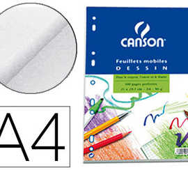 feuillet-mobile-dessin-canson-a4-210x297mm-papier-blanc-grain-lager-100-pages-perforaes-90g-coloris-blanc