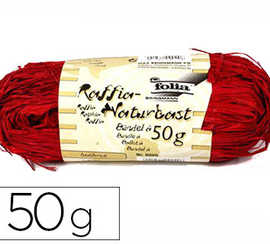 raphia-vagatal-brin-1m-pelote-50g-coloris-rouge-vif