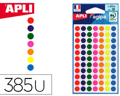 pastille-adhasive-apli-agipa-d-iametre-8-mm-coloris-assortis-pochette-385-unitas