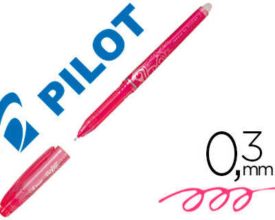 roller-pilot-frixion-point-poi-nte-aiguille-0-3mm-encre-effacable-grip-prahension-rechargeable-gomme-sertie-rose