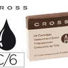 CARTOUCHE COURTE CROSS SPACIFI QUE STYLOS-PLUMES CROSS ENCRE NOIRE ATUI 6 UNITAS