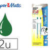 RECHARGE PAPER MATE STYLO-ROLLER REPLAY PREMIUM ENCRE EFFAÇABLE COULEUR VERT SET 2 UNITÉS