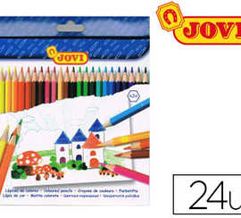 crayon-couleur-jovi-bois-hexag-onal-175mm-mine-7-5mm-couleurs-vives-atui-carton-24-unitas