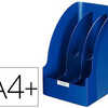 PORTE-REVUES LEITZ JUMBO MAXI POLYSTYRENE FORMAT 240X320MM 3 COMPARTIMENTS AMOVIBLES 65MM DOS 210MM 320X250X210MM BLEU