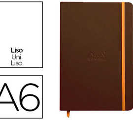 carnet-rhodia-webnotebook-a6-9-x14cm-couverture-simili-cuir-taupe-192-pages-90g-uni-alastique-marque-page-orange