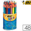 CRAYON COULEUR BIC KIDS EVOLUT ION RASINE SYNTHESE 140MM TRIANGLE GROS MODULE RASISTE MORDILLAGE POT 48 UNITAS CRAYON COULEUR BIC KIDS EVOLUT ION RASINE SYNTHESE 140MM TRIANGLE GROS MODULE RASISTE MORDILLAGE POT 48 UNITAS