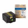 Brother HGe631V5 Pack 5 ruban noir/jaune Brother HGe631V5 Pack 5 ruban noir/jaune