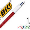 STYLO-BILLE BIC 4 COULEURS SHI NE POINTE 1MM ACRITURE MOYENNE CORPS ROUGE MATALLISA BRILLANT