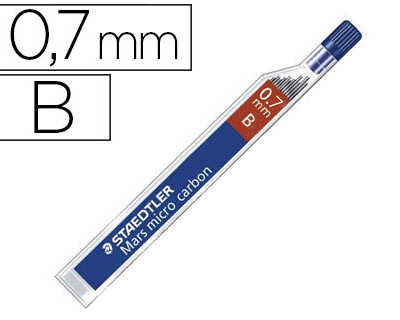 mine-staedtler-mars-0-7mm-b-micro-carbon-250-r-sistante-papier-carton-tui-12-unit-s