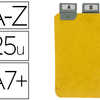 GUIDE ALPHABÉTIQUE COUTAL CARTE LUSTRÉE 7/10E 75X125MM DOCUMENTS A7 74X105MM VERTICAL ONGLET BOÎTE À FICHES JAUNE 25U GUIDE ALPHABÉTIQUE COUTAL CARTE LUSTRÉE 7/10E 75X125MM DOCUMENTS A7 74X105MM VERTICAL ONGLET BOÎTE À FICHES JAUNE 25U
