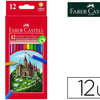 CRAYON COULEUR FABER CASTELL CASTLE HEXAGONAL COLORIS VIFS ÉTUI CARTON 12U