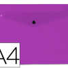 POCHETTE ENVELOPPE LIDERPAPEL POLYPROPYLENE 180 MICRONS A4 297X210MM 50F FERMETURE BOUTON TRANSPARENT FROSTY VIOLET POCHETTE ENVELOPPE LIDERPAPEL POLYPROPYLENE 180 MICRONS A4 297X210MM 50F FERMETURE BOUTON TRANSPARENT FROSTY VIOLET