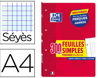 cahier-feuillets-mobiles-oxford-school-a4-perforees-4-trous-seyes-90g-300p