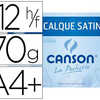 PAPIER CALQUE CANSON CRAYON EN CRE DESSIN INDUSTRIEL 70/75G A4+ 320X240MM POCHETTE 12F