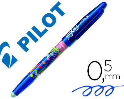 roller-pilot-frixion-ball-mika-dition-limit-e-marteau-criture-moyenne-0-5mm-encre-effa-able-grip-couleur-bleu