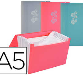 trieur-elba-extensible-pastel-polypropylene-opaque-a5-175x260x23mm-8-positions-coloris-assortis-presentoir-12-un