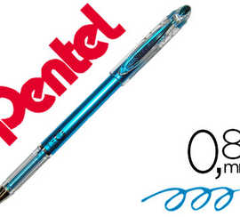 roller-pentel-m-tal-slicci-pointe-aiguille-criture-fine-0-8mm-corps-fin-court-13-5cm-encre-gel-couleur-bleu