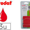 RECHARGE TAMPON TRODAT 4912/49 12T/4952/4992/XPRINT ROUGE BLISTER 3 UNITAS