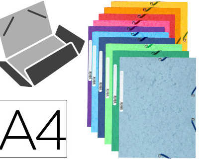chemise-exacompta-carte-lustra-e-5-10e-400g-3-rabats-et-alastique-a4-format-240x320mm-coloris-vifs-assortis-10-unitas