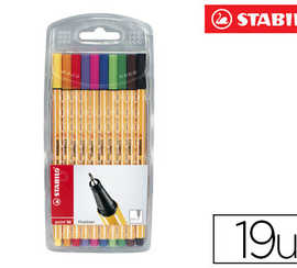 stylo-feutre-stabilo-point-88-acriture-fine-0-4mm-1000m-pointe-gainae-matal-pochette-10-coloris-assortis