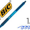 STYLO-BILLE BIC SOFT FEEL POINTE MOYENNE 1MM RÉTRACTABLE CLIP GRIP CORPS CAOUTCHOUC COULEUR BLEU