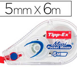 correcteur-tipp-ex-mini-pocket-mouse-davidoir-ruban-5mmx6m-avec-film-protecteur-niveau-ruban-visible-paquet-individuel