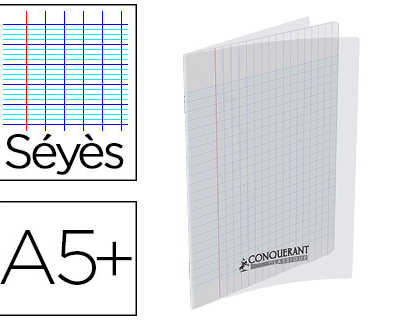 cahier-agraf-conqu-rant-sept-polypropyl-ne-a5-17x22cm-192-pages-70g-s-y-s-incolore