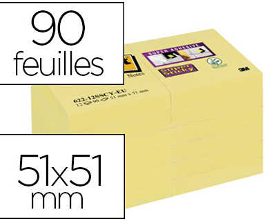 bloc-notes-post-it-super-stick-y-51x51mm-90f-repositionnables-coloris-jaune