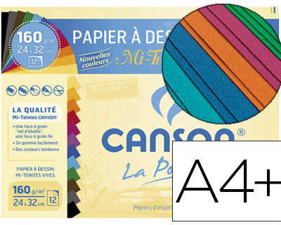 papier-dessin-canson-mi-teinte-s-160g-a4-coloris-vifs-pochette-12f