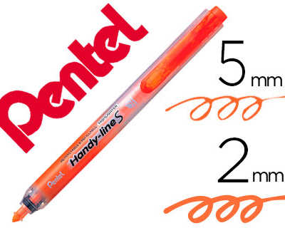 surligneur-pentel-handy-line-s-ratractable-rechargeable-pointe-biseautae-1-3-6mm-corps-encre-orange