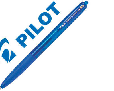 stylo-bille-pilot-super-grip-g-r-tractable-pointe-large-coloris-bleu