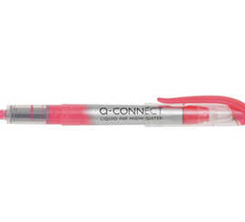 surligneur-q-connect-criture-1-3mm-corps-transparent-encre-liquide-couleur-rose