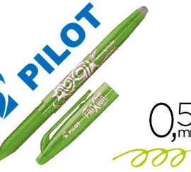 roller-pilot-frixion-ball-acri-ture-moyenne-0-5mm-encre-effacable-grip-prahension-rechargeable-gomme-sertie-vert-pomme