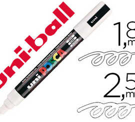 marqueur-posca-pc5m-gouache-en-cre-inodore-toutes-surfaces-pointe-moyenne-conique-couleur-opaque-couvrante-blanc