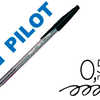 STYLO-BILLE PILOT BP-S ACRITUR E MOYENNE 0.5MM ENCRE DOUCE POINTE INDAFORMABLE RECHARGEABLE CORPS TRANSLUCIDE NOIR