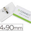 BADGE Q-CONNECT PVC RIGIDE TRA NSPARENT PINCE OU APINGLE FORMAT 54X90MM CARTE VISITE BADGE Q-CONNECT PVC RIGIDE TRA NSPARENT PINCE OU APINGLE FORMAT 54X90MM CARTE VISITE