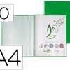 PROTÈGE-DOCUMENTS LIDERPAPEL POLYPROPYLÈNE COUVERTURE RIGIDE SPIRALE 10 POCHETTES FIXES A4 210X297MM COLORIS VERT PROTÈGE-DOCUMENTS LIDERPAPEL POLYPROPYLÈNE COUVERTURE RIGIDE SPIRALE 10 POCHETTES FIXES A4 210X297MM COLORIS VERT